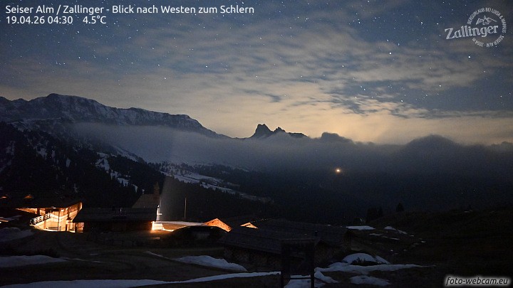 Archived image Webcam Almgasthof Zallinger