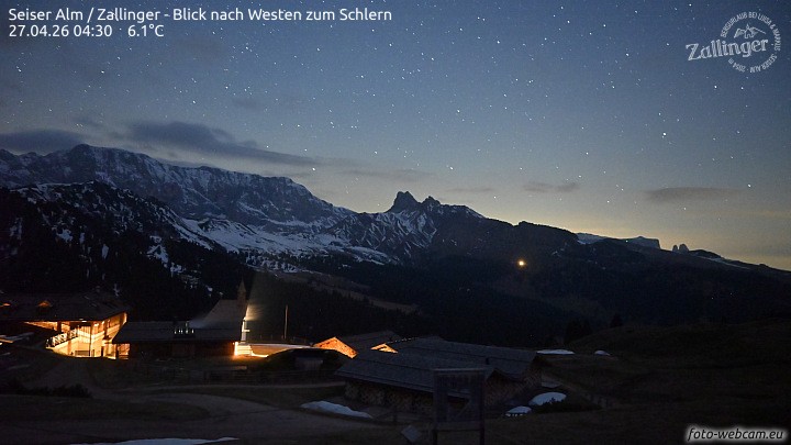 Archiv Foto Webcam Almgasthof Zallinger (Dolomiten)