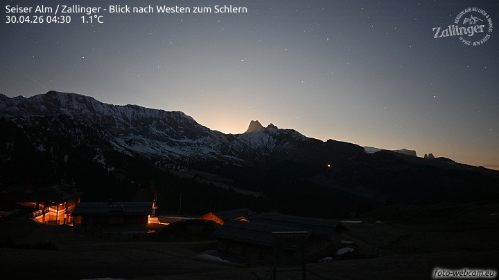 Archiv Foto Webcam Almgasthof Zallinger (Dolomiten)