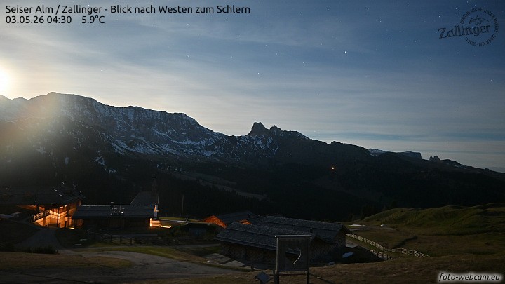 Archiv Foto Webcam Almgasthof Zallinger (Dolomiten)