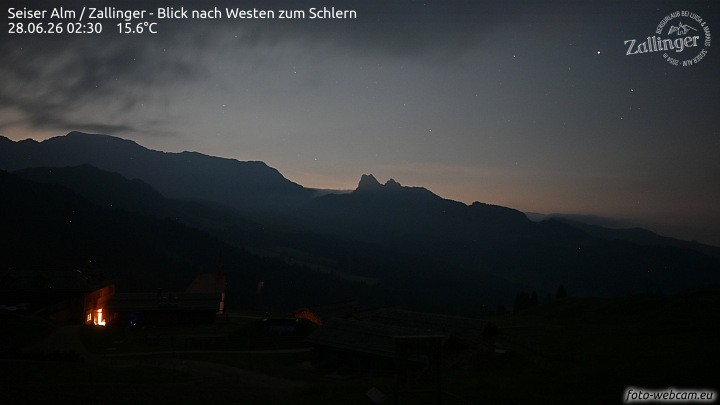 Archiv Foto Webcam Almgasthof Zallinger (Dolomiten)