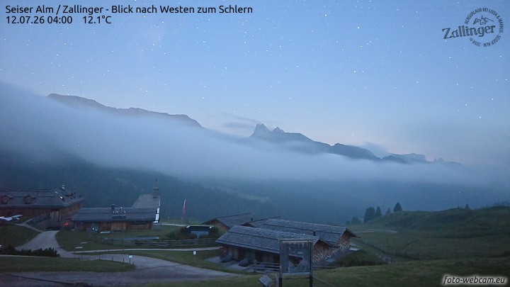 Archiv Foto Webcam Almgasthof Zallinger (Dolomiten)