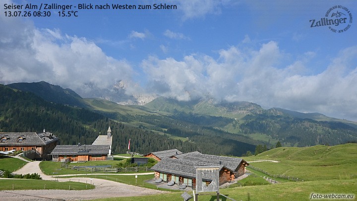Archiv Foto Webcam Almgasthof Zallinger (Dolomiten)