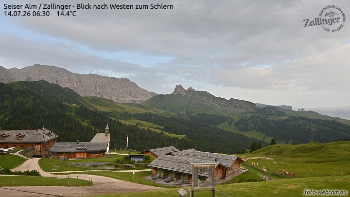 Archiv Foto Webcam Almgasthof Zallinger (Dolomiten)