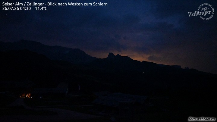Archiv Foto Webcam Almgasthof Zallinger (Dolomiten)