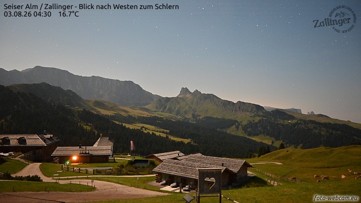 Archiv Foto Webcam Almgasthof Zallinger (Dolomiten)