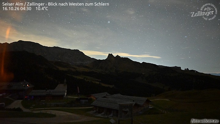 Archiv Foto Webcam Almgasthof Zallinger (Dolomiten)