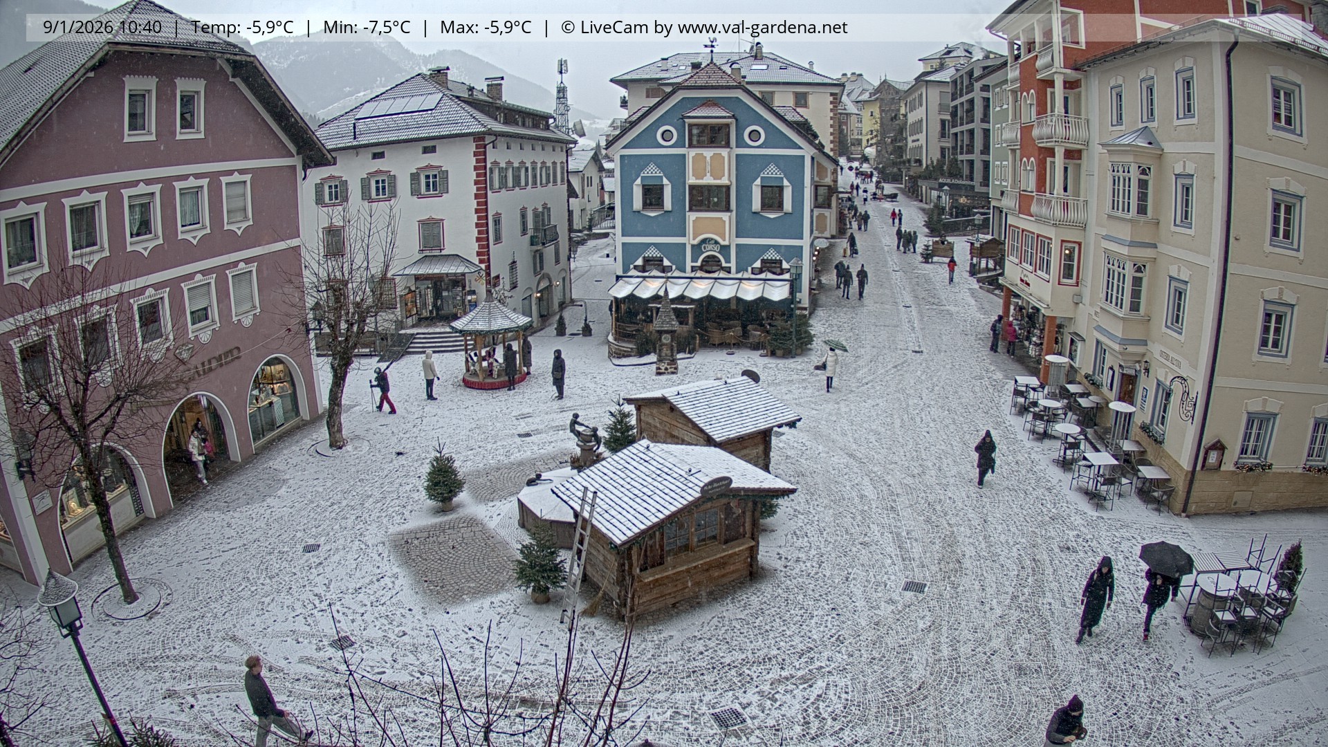 Archiv Foto Webcam St. Ulrich: Dorfzentrum