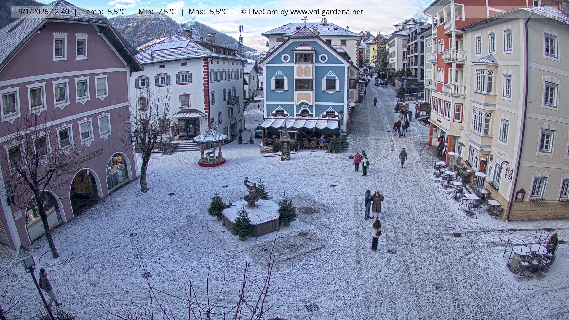 Archiv Foto Webcam St. Ulrich: Dorfzentrum
