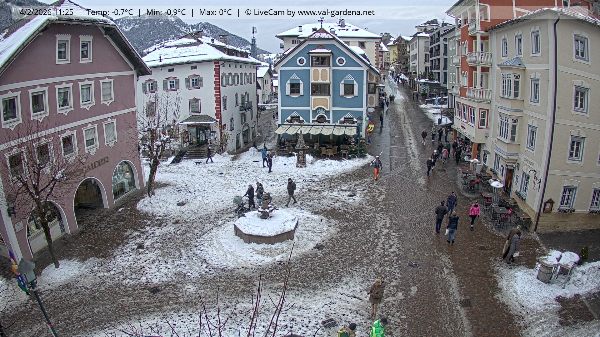 Archiv Foto Webcam St. Ulrich: Dorfzentrum