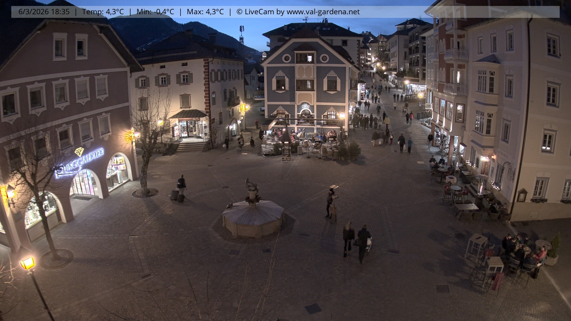 Archiv Foto Webcam St. Ulrich: Dorfzentrum