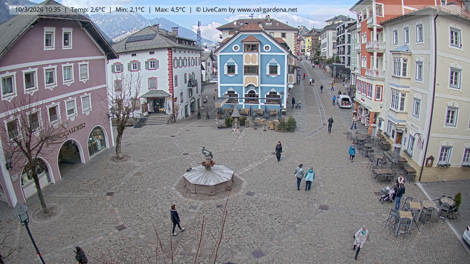 Archiv Foto Webcam St. Ulrich: Dorfzentrum