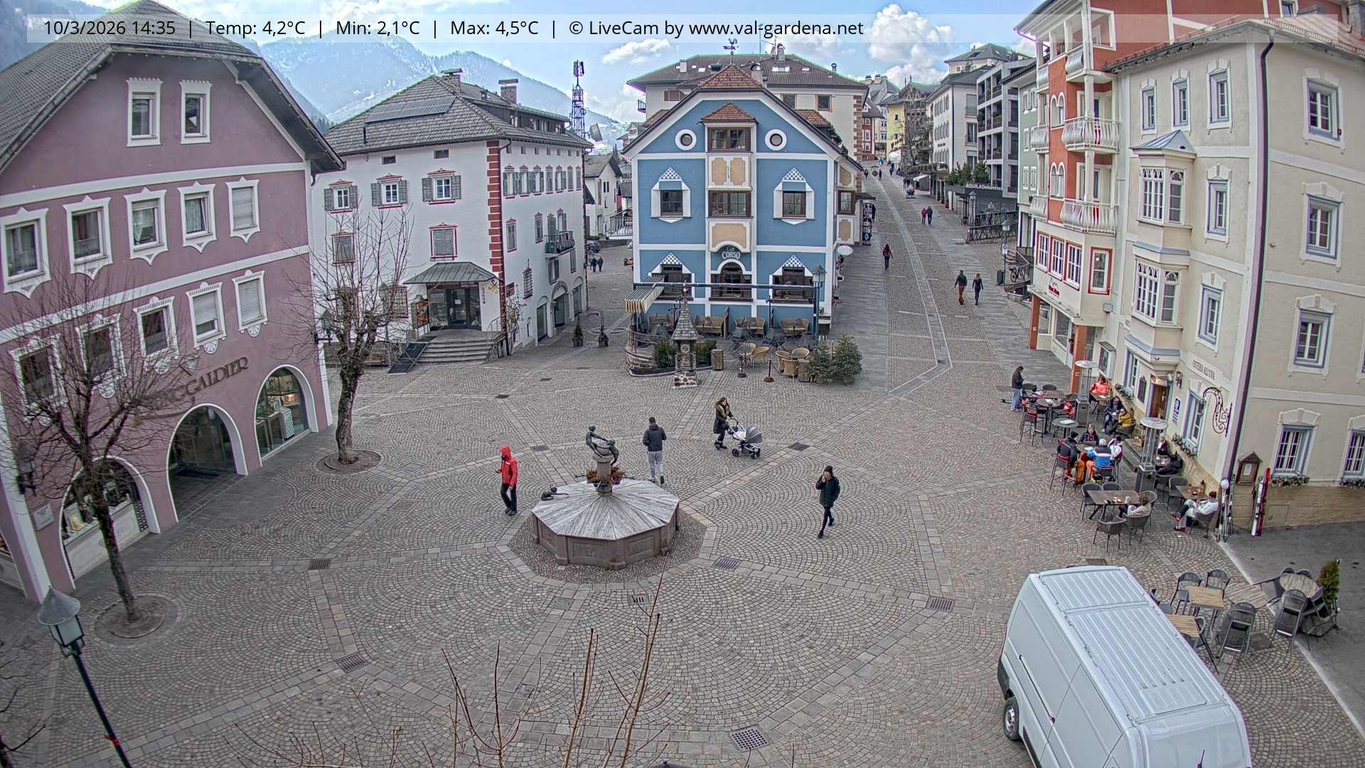 Archiv Foto Webcam St. Ulrich: Dorfzentrum