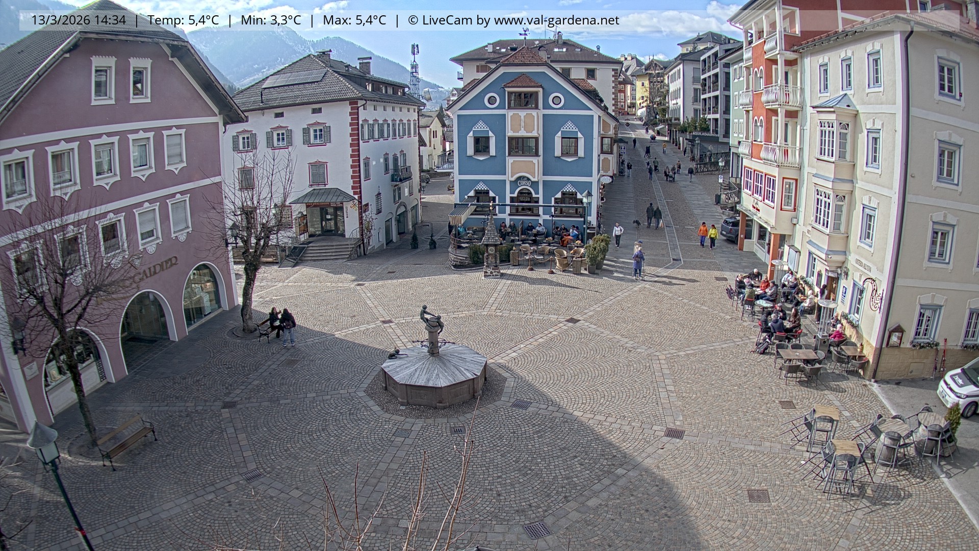 Archiv Foto Webcam St. Ulrich: Dorfzentrum