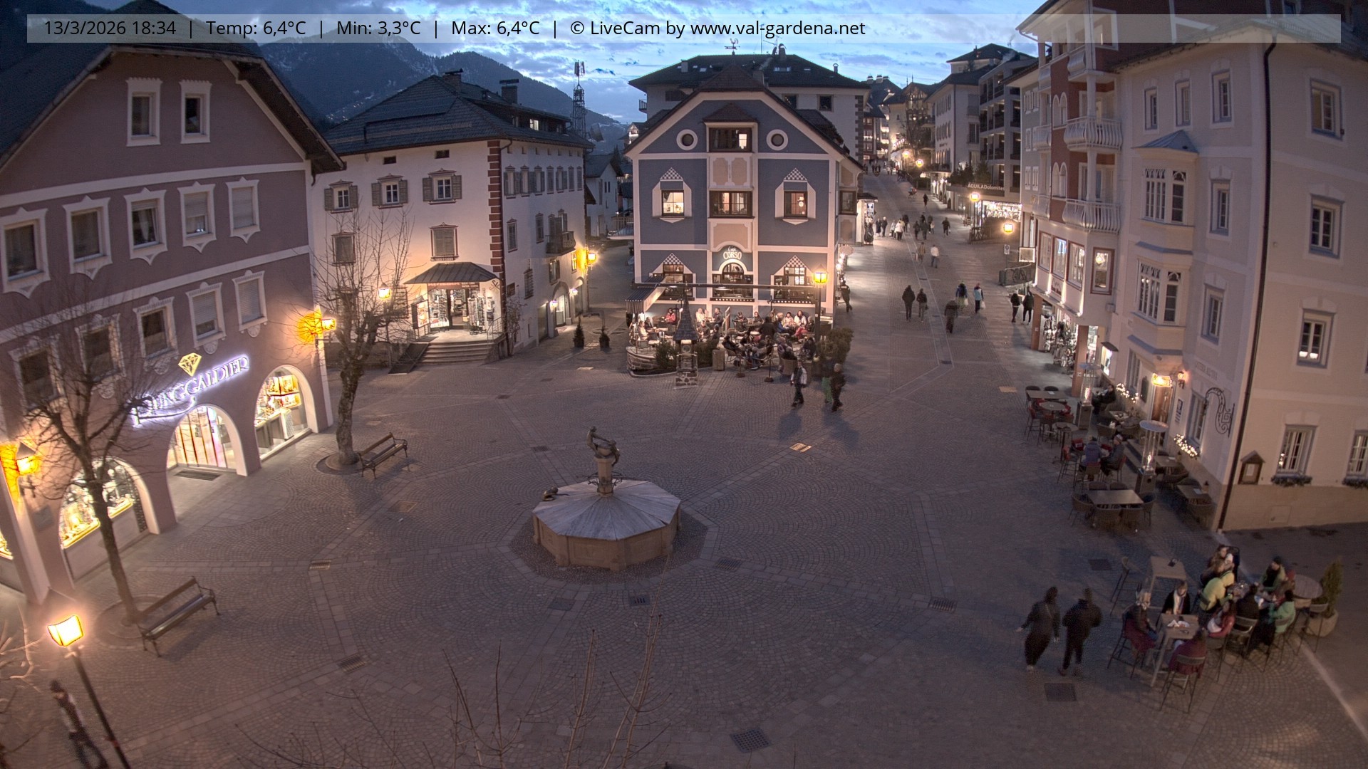 Archiv Foto Webcam St. Ulrich: Dorfzentrum