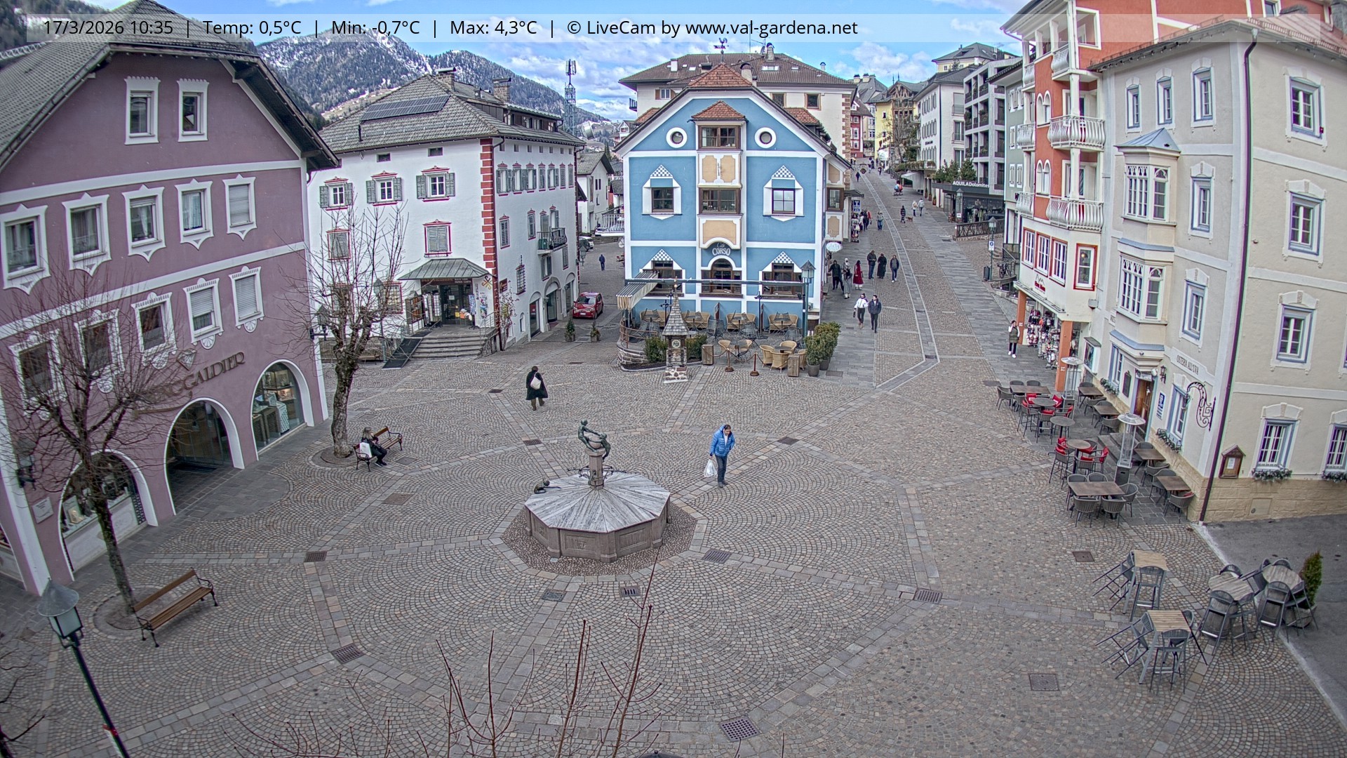 Archiv Foto Webcam St. Ulrich: Dorfzentrum