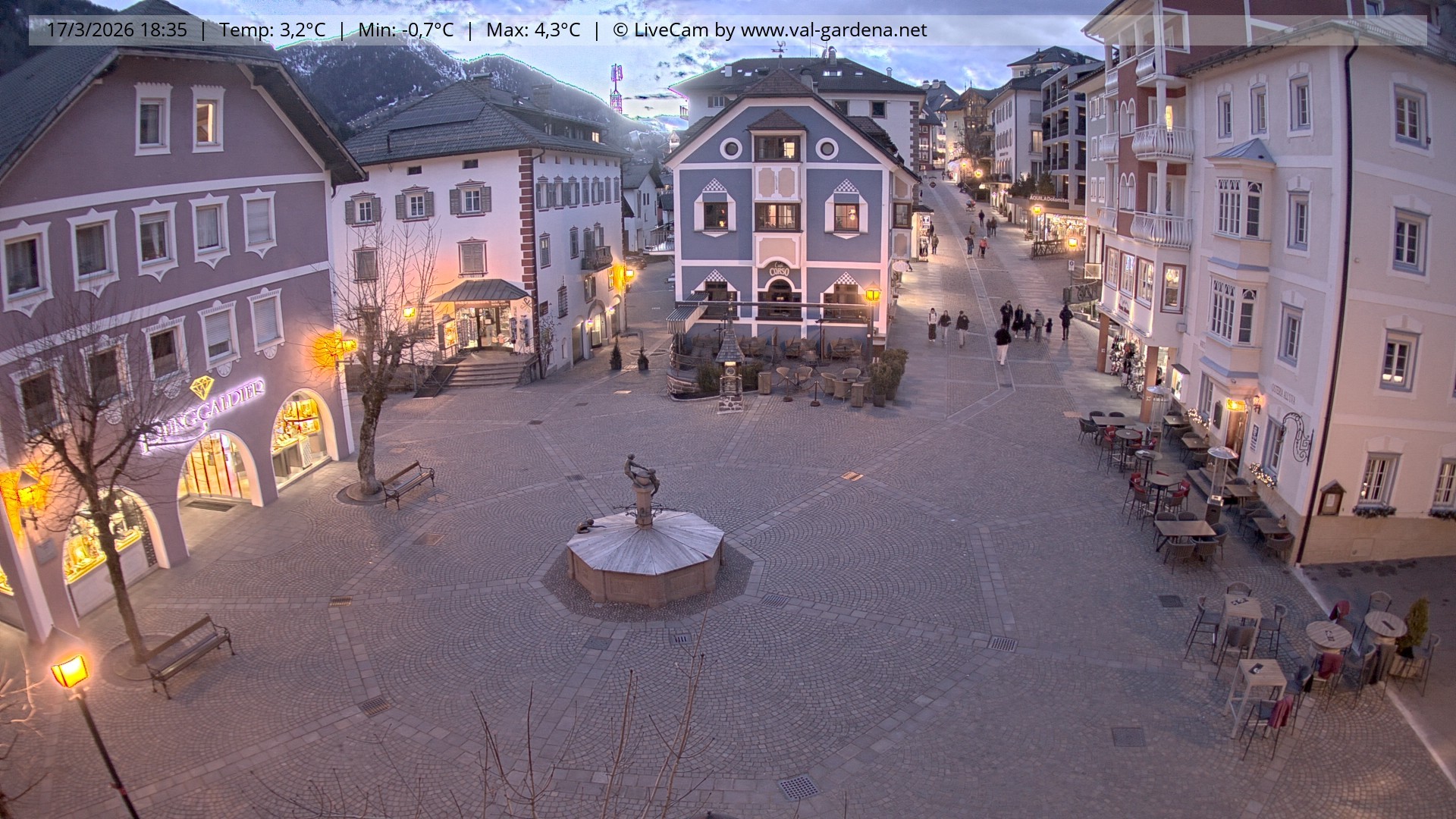 Archiv Foto Webcam St. Ulrich: Dorfzentrum