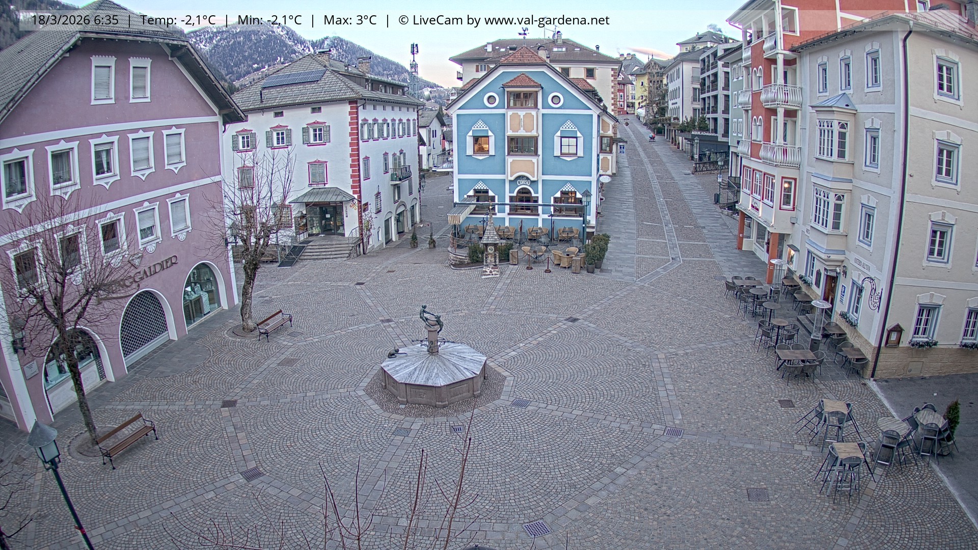 Archiv Foto Webcam St. Ulrich: Dorfzentrum