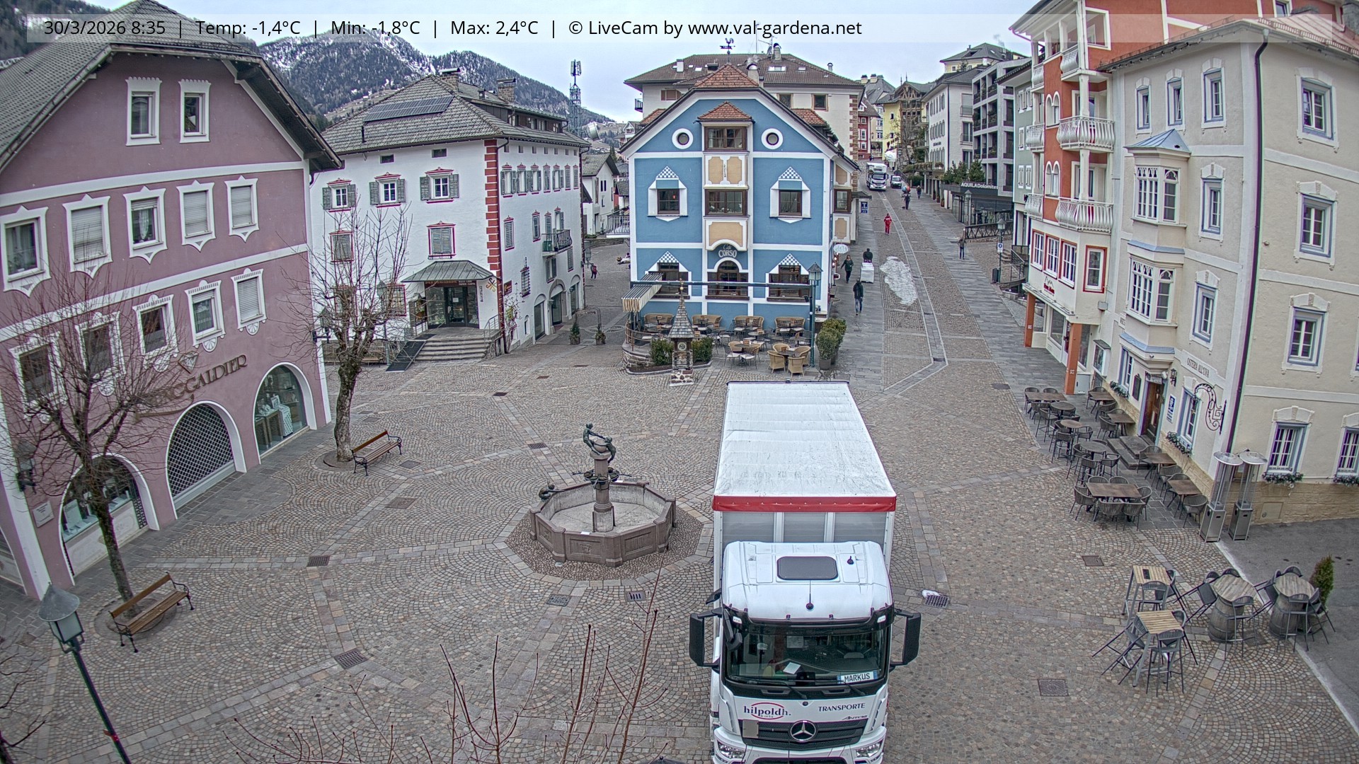 Archiv Foto Webcam St. Ulrich: Dorfzentrum