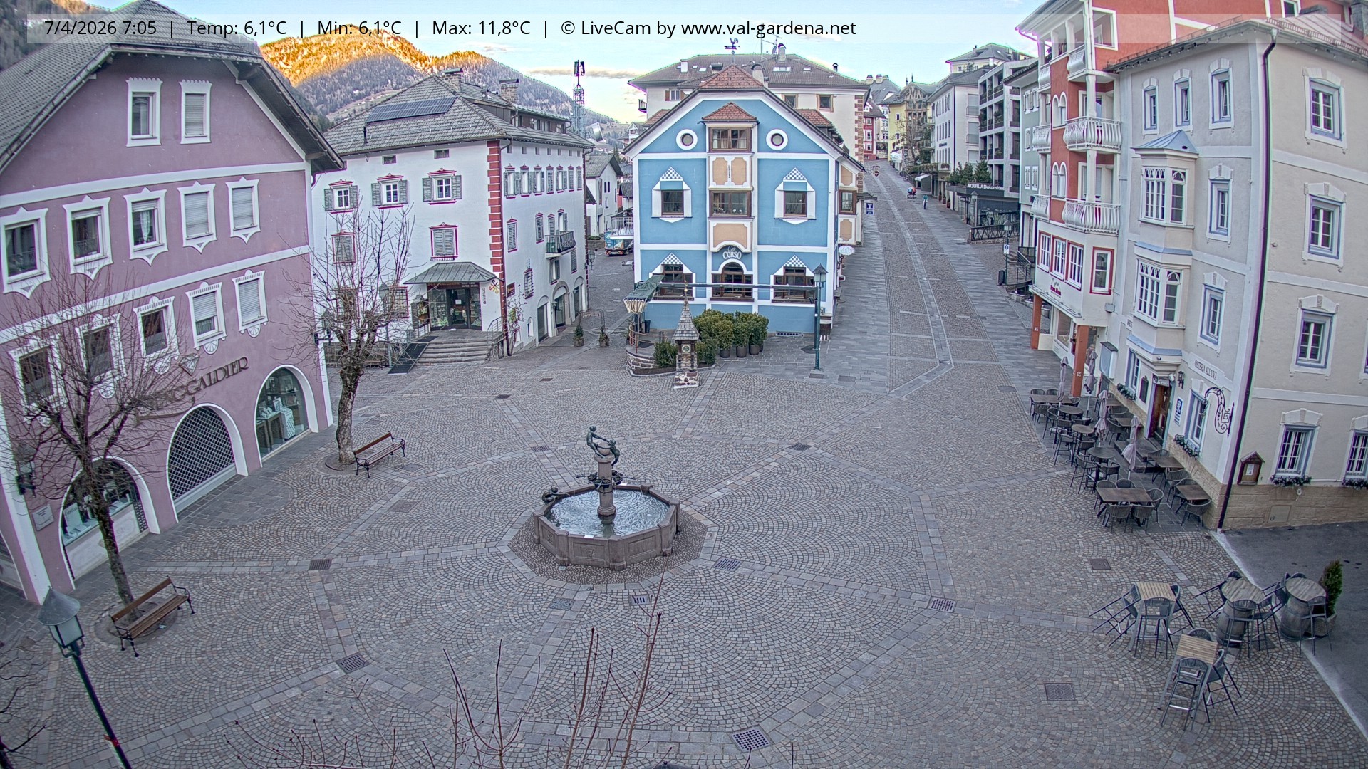 Archiv Foto Webcam St. Ulrich: Dorfzentrum