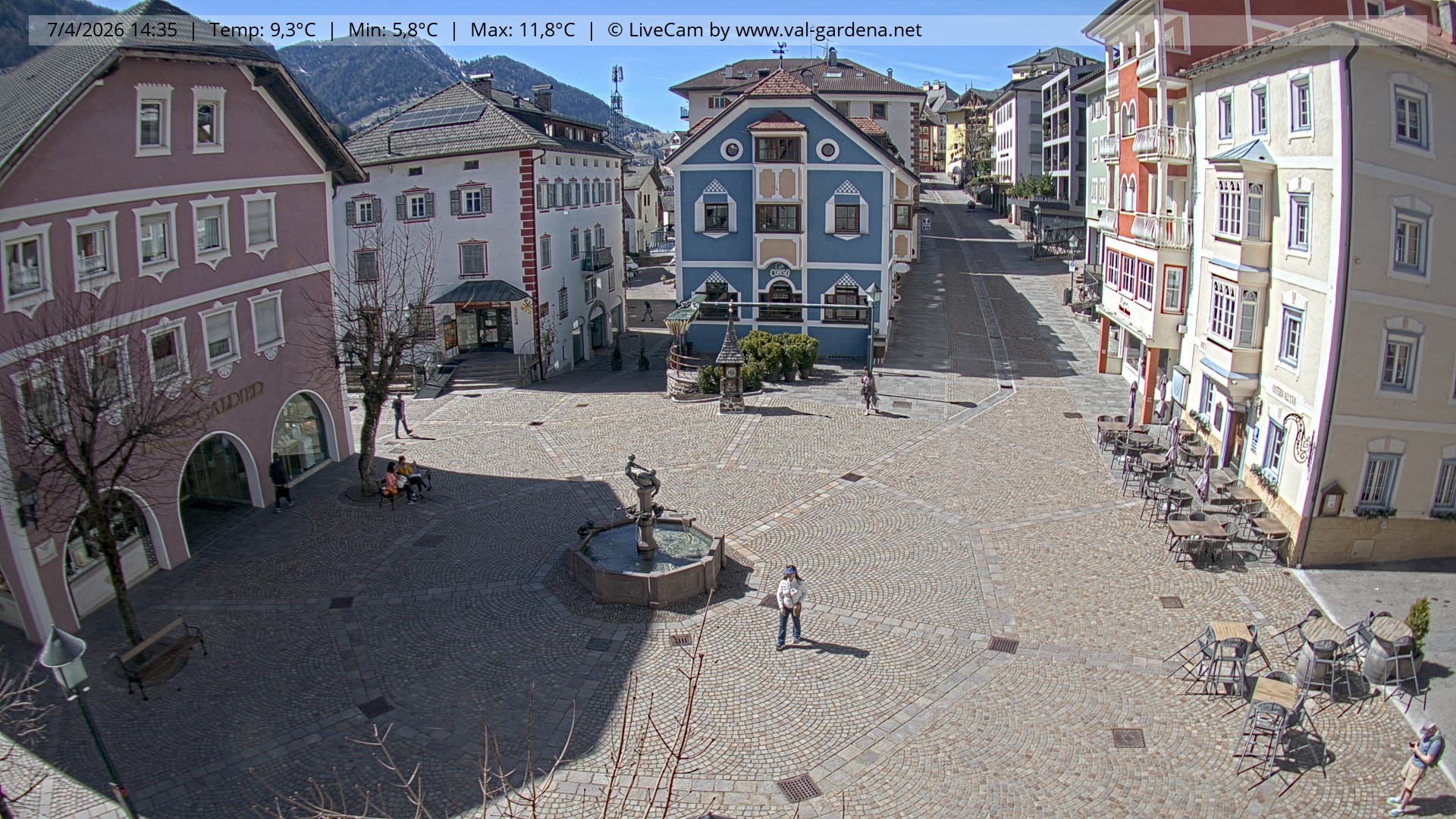 Archiv Foto Webcam St. Ulrich: Dorfzentrum