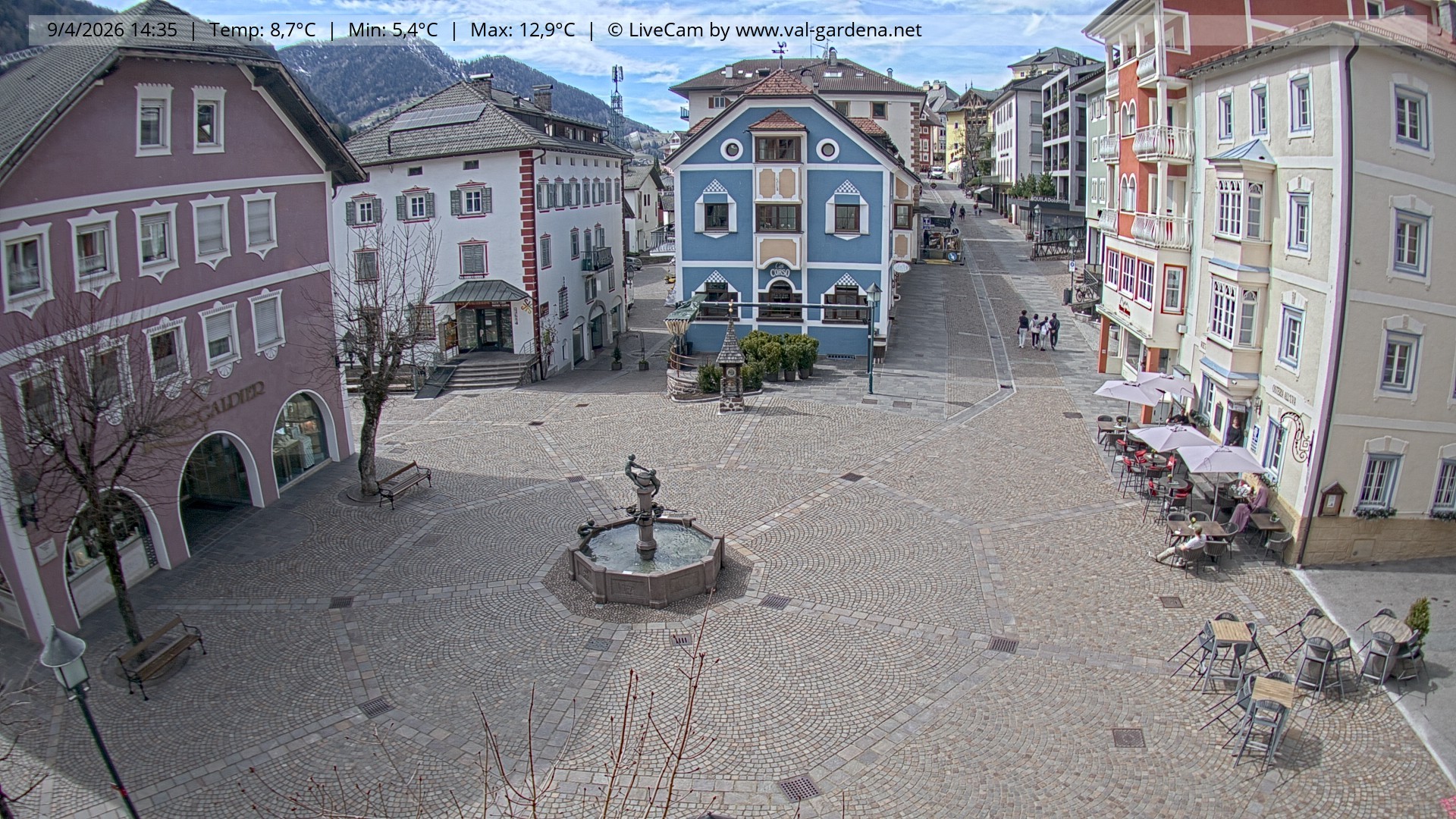 Archiv Foto Webcam St. Ulrich: Dorfzentrum