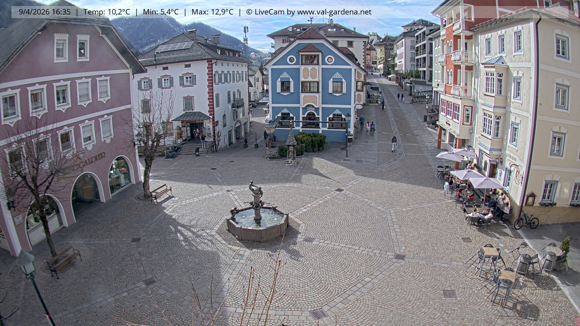 Archiv Foto Webcam St. Ulrich: Dorfzentrum
