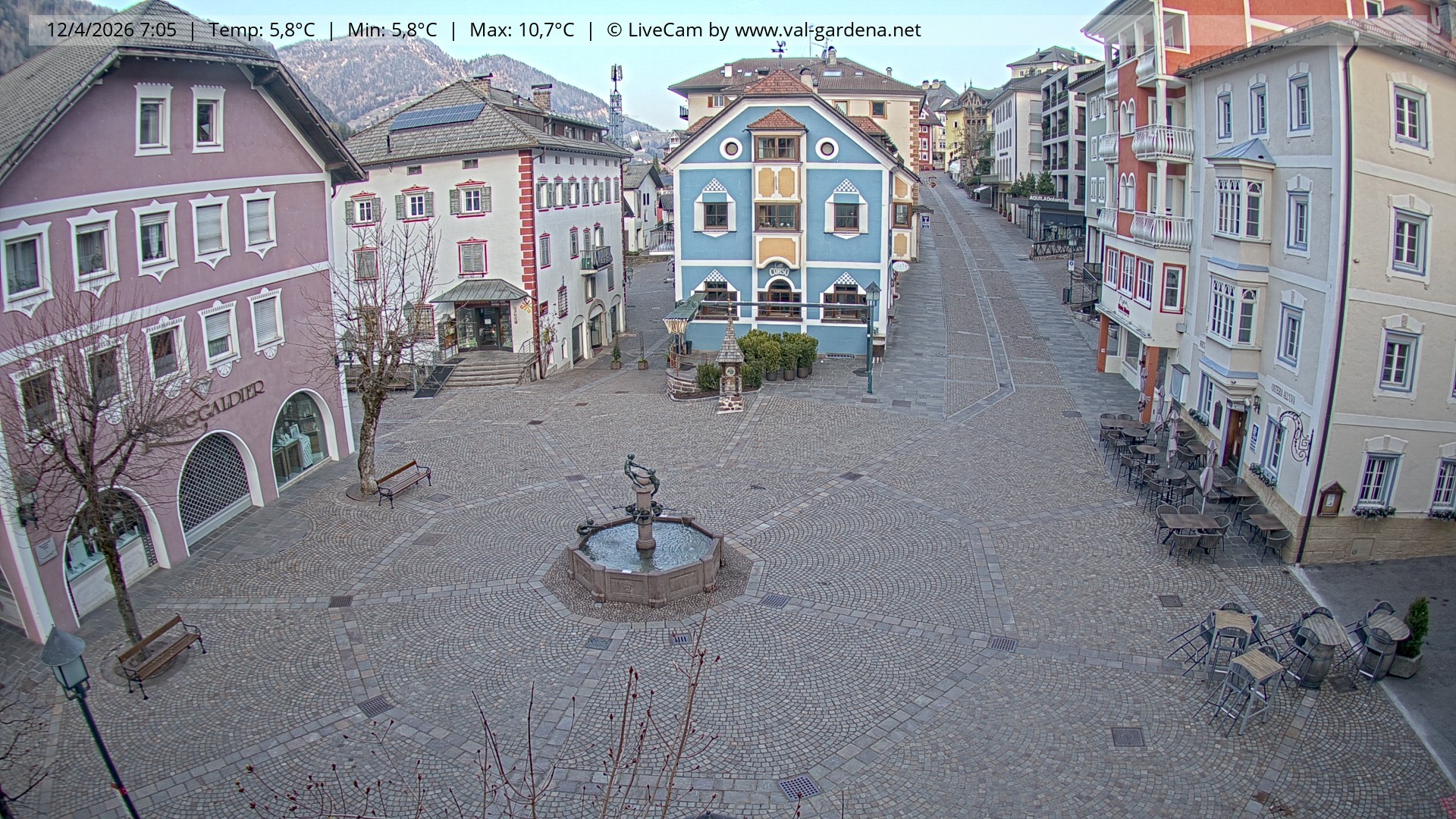 Archiv Foto Webcam St. Ulrich: Dorfzentrum
