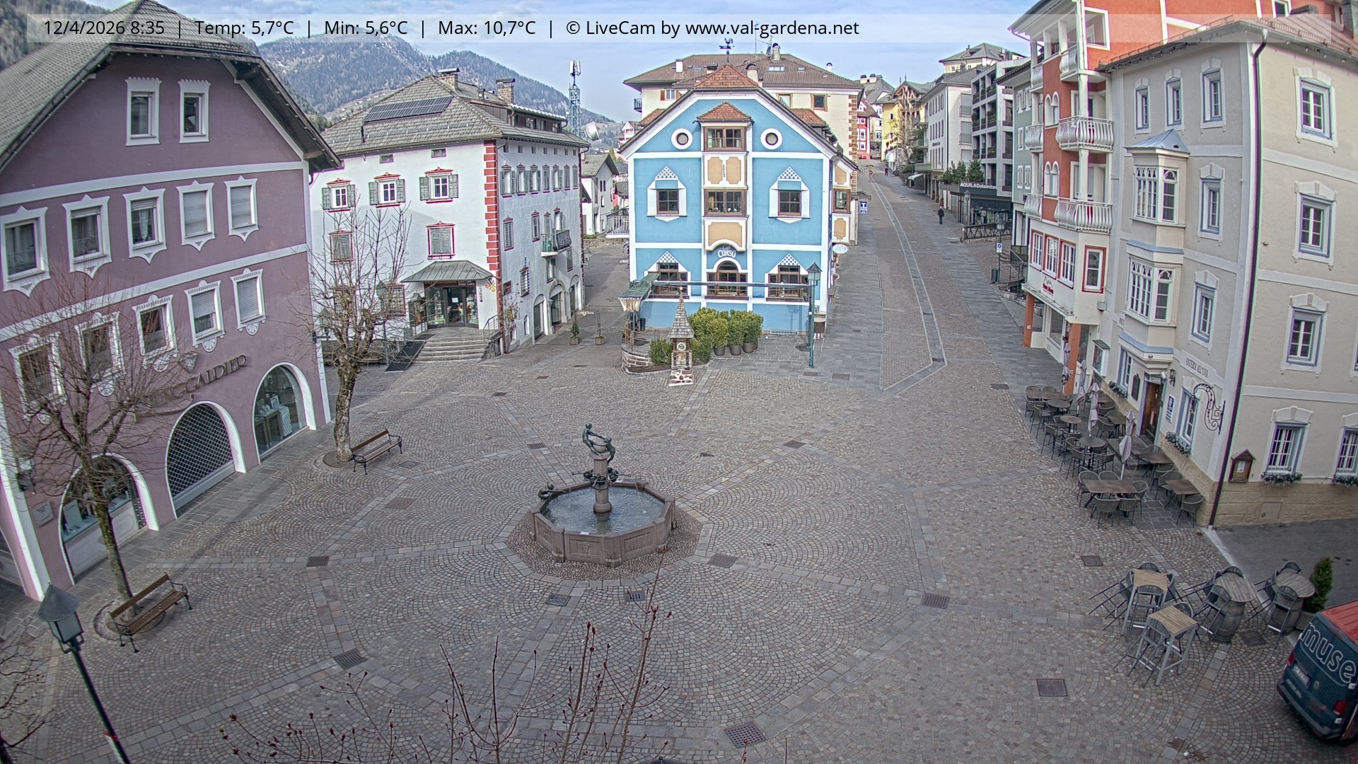 Archiv Foto Webcam St. Ulrich: Dorfzentrum
