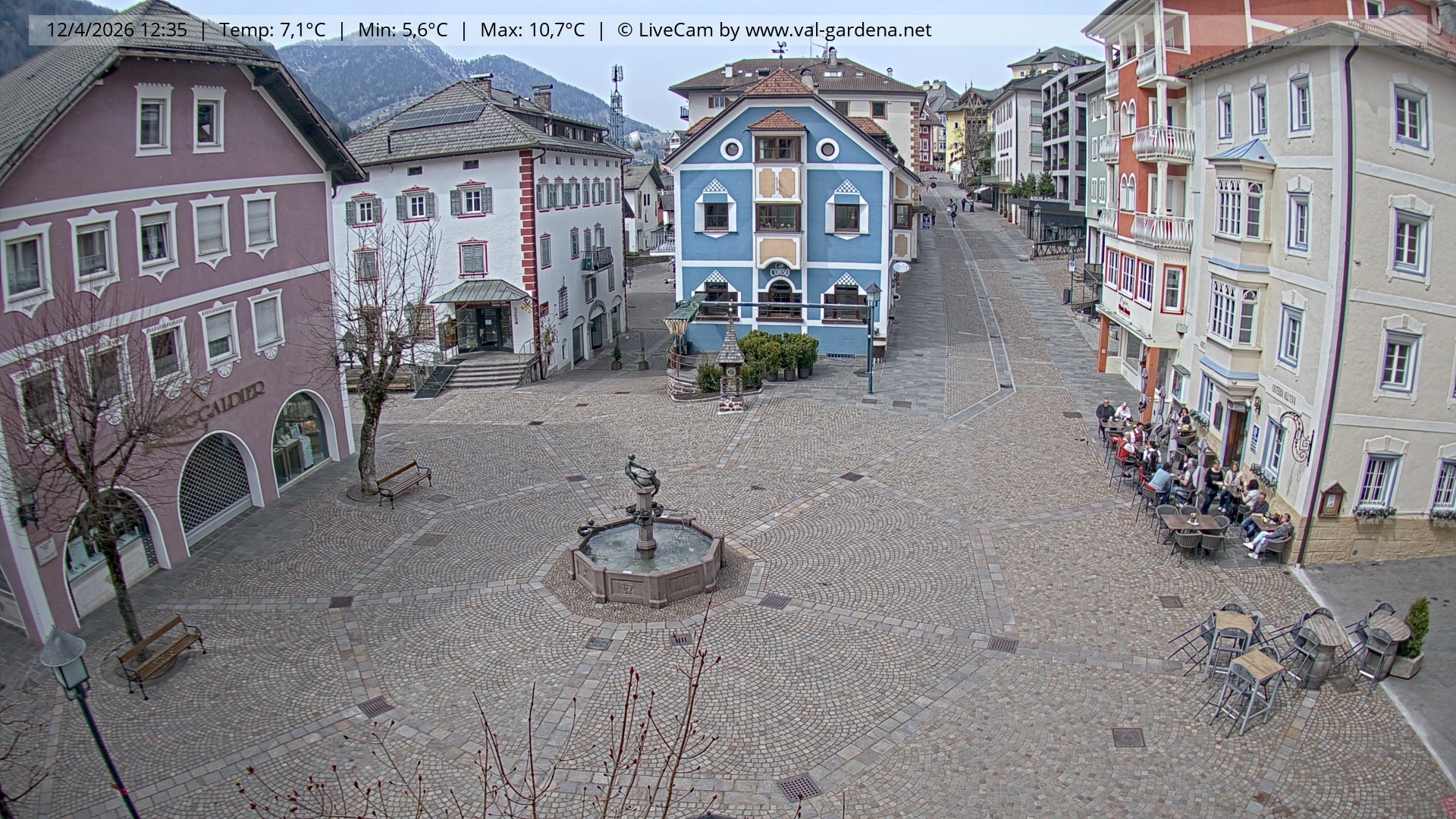 Archiv Foto Webcam St. Ulrich: Dorfzentrum