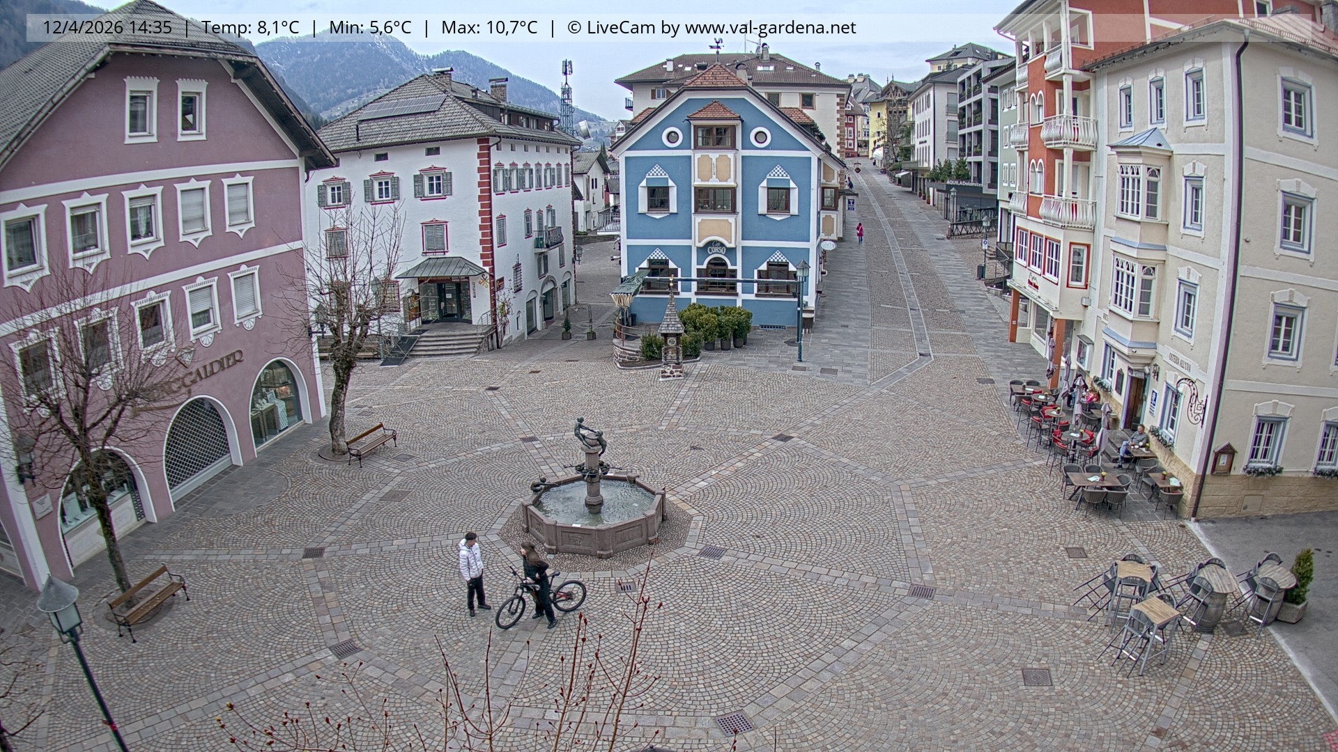 Archiv Foto Webcam St. Ulrich: Dorfzentrum
