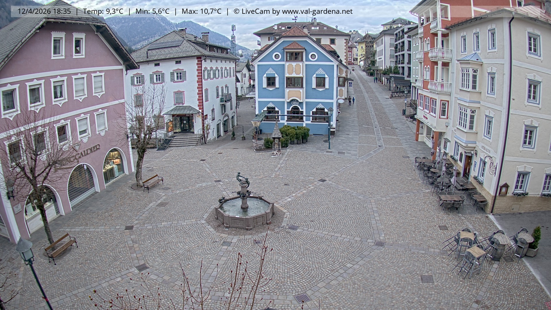 Archiv Foto Webcam St. Ulrich: Dorfzentrum