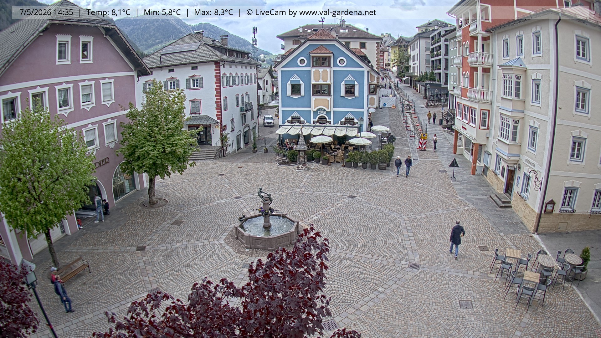 Archiv Foto Webcam St. Ulrich: Dorfzentrum