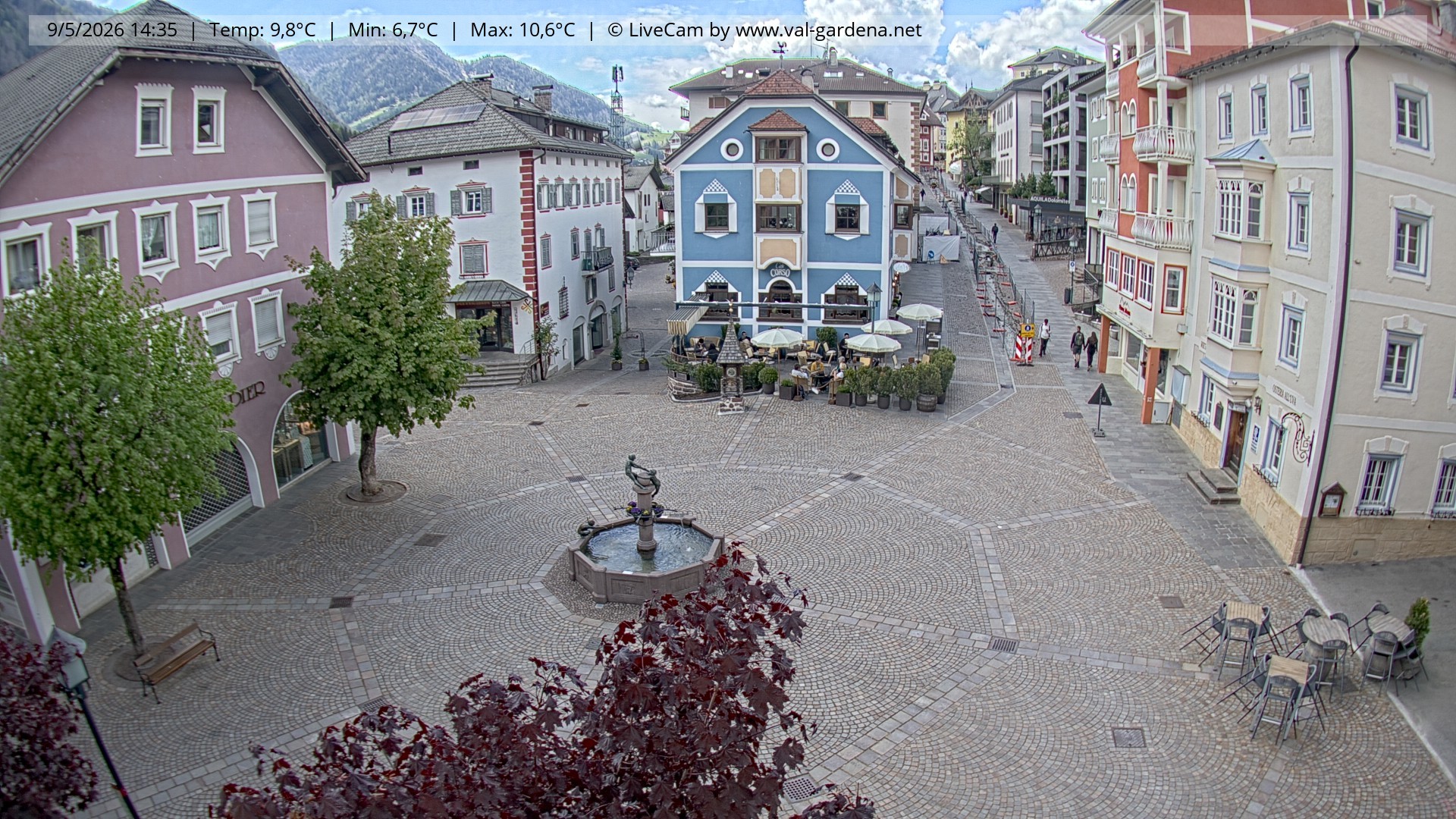 Archiv Foto Webcam St. Ulrich: Dorfzentrum