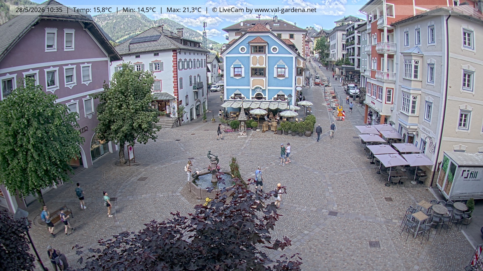 Archiv Foto Webcam St. Ulrich: Dorfzentrum