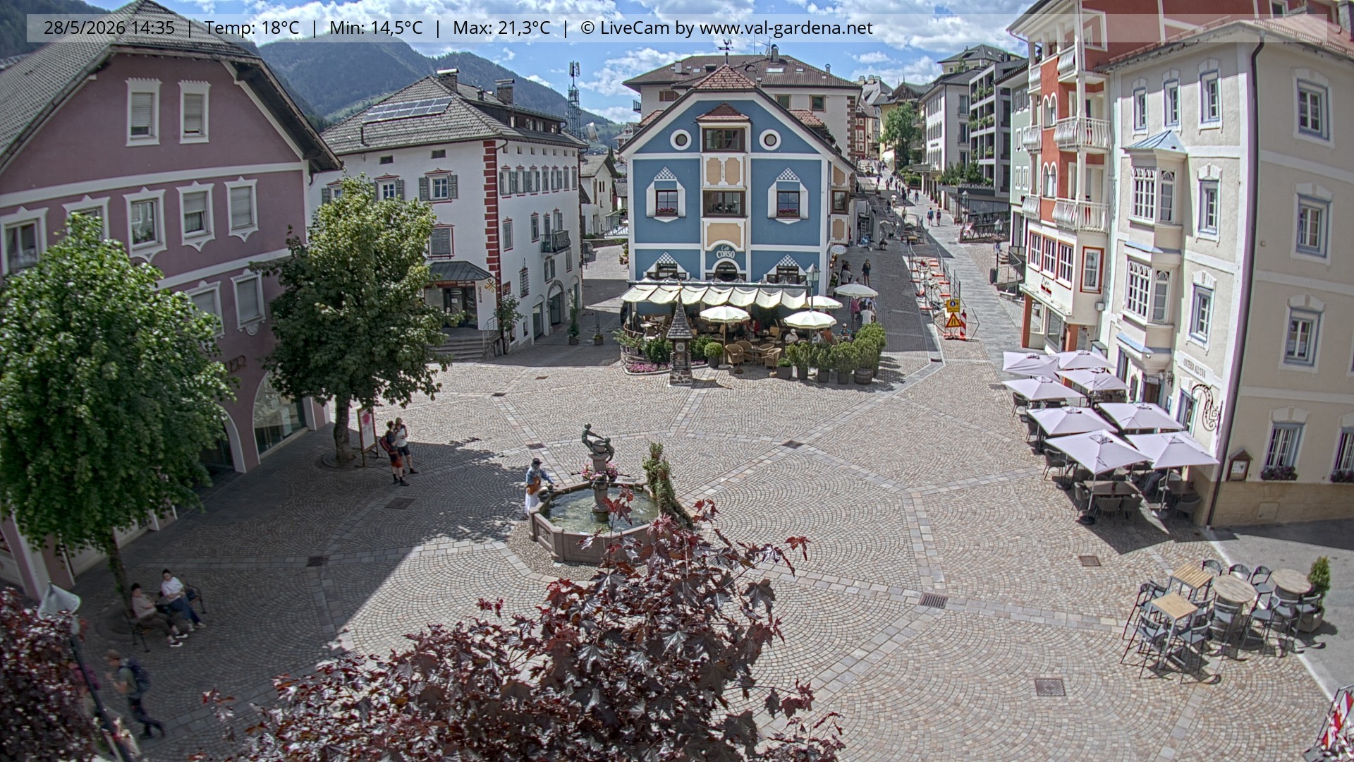 Archiv Foto Webcam St. Ulrich: Dorfzentrum