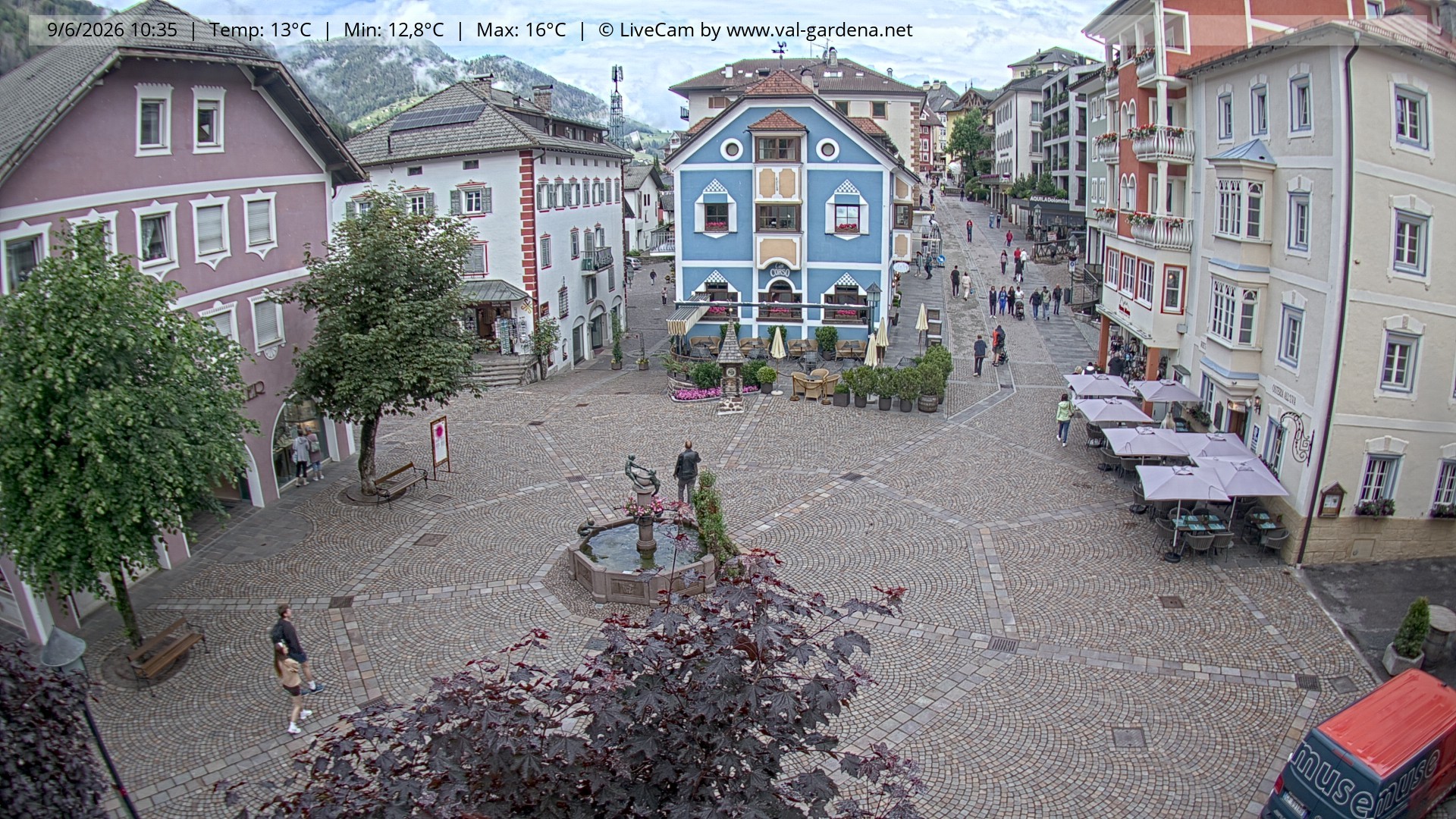 Archiv Foto Webcam St. Ulrich: Dorfzentrum