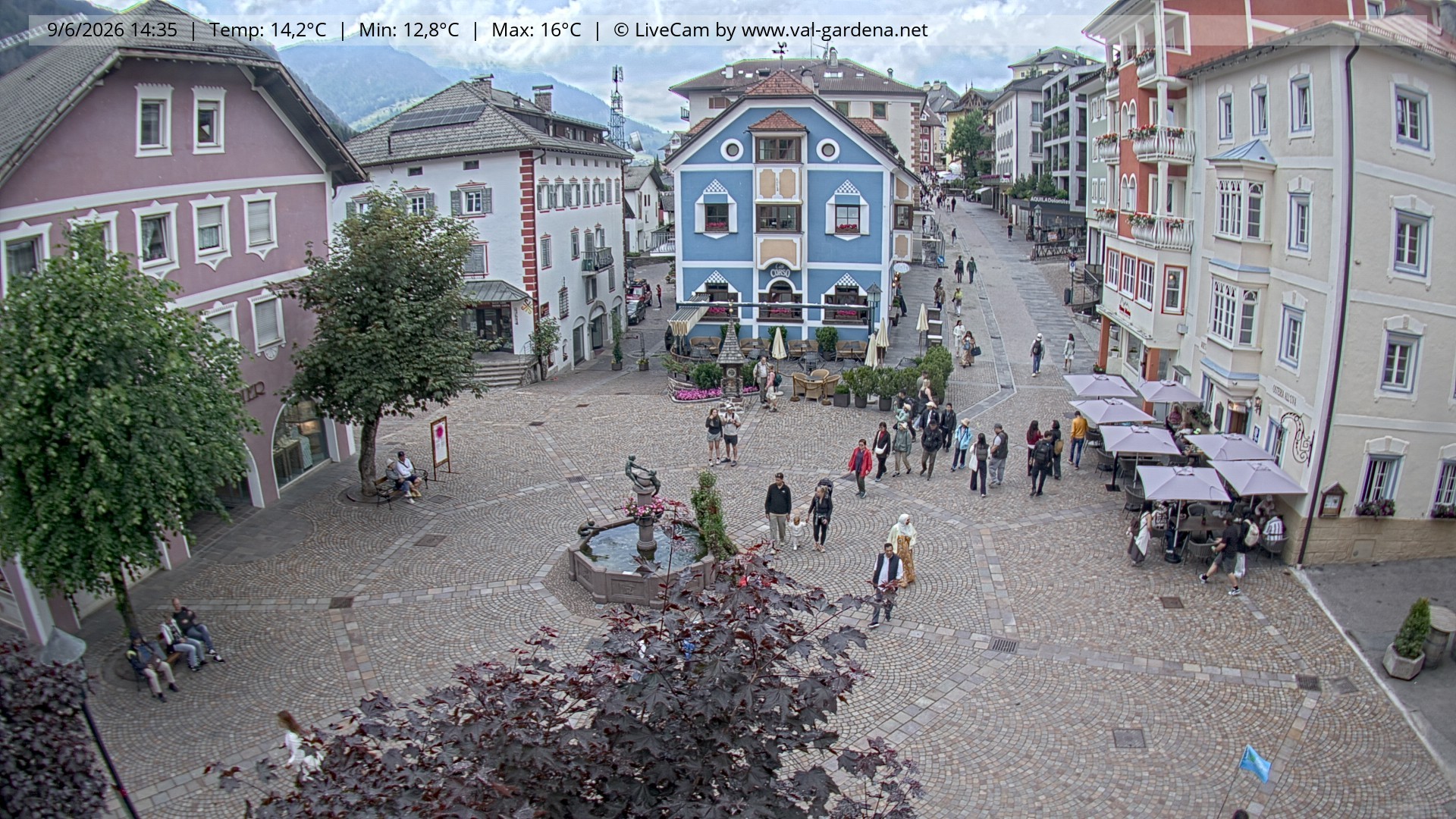 Archiv Foto Webcam St. Ulrich: Dorfzentrum