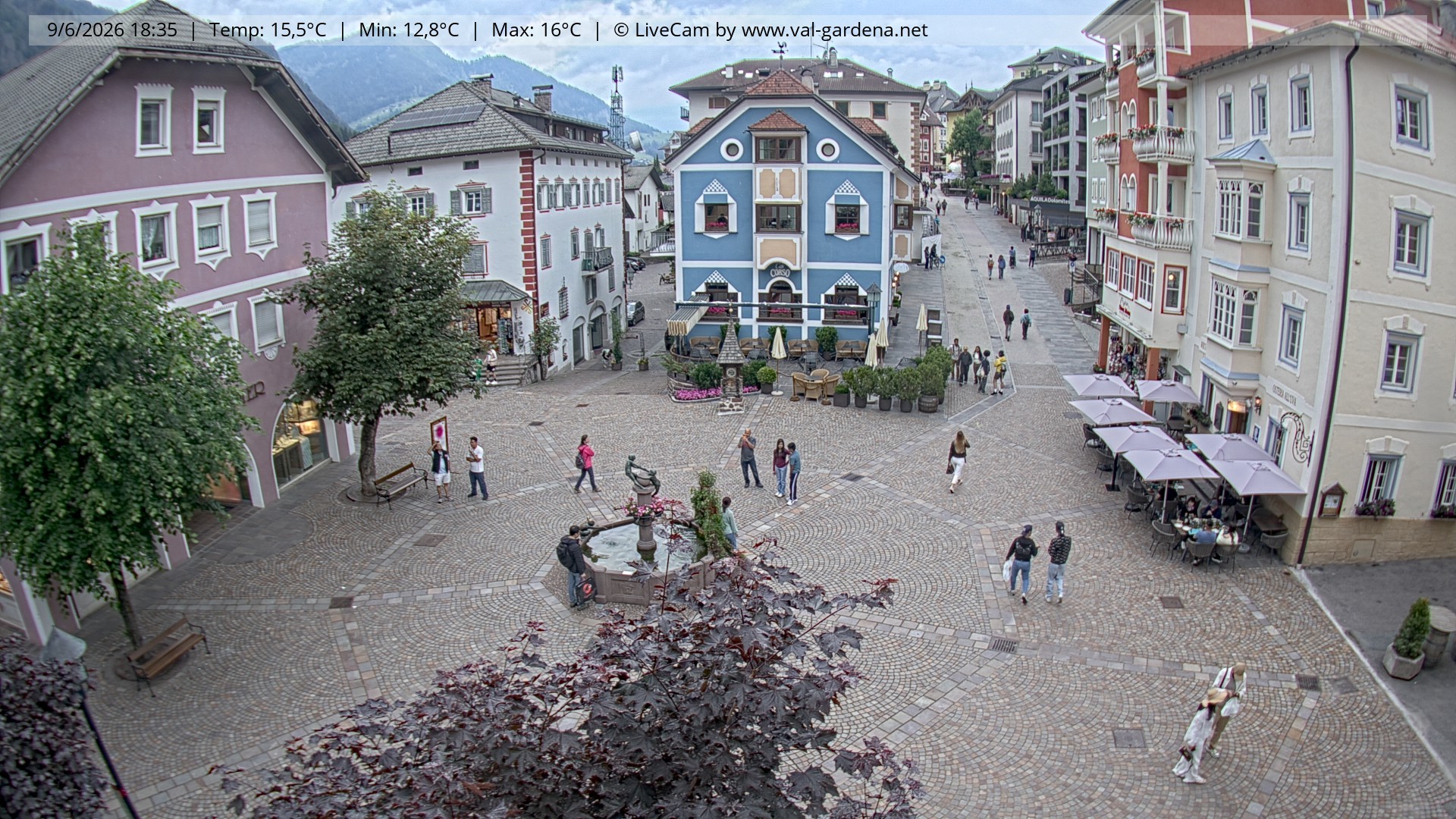 Archiv Foto Webcam St. Ulrich: Dorfzentrum