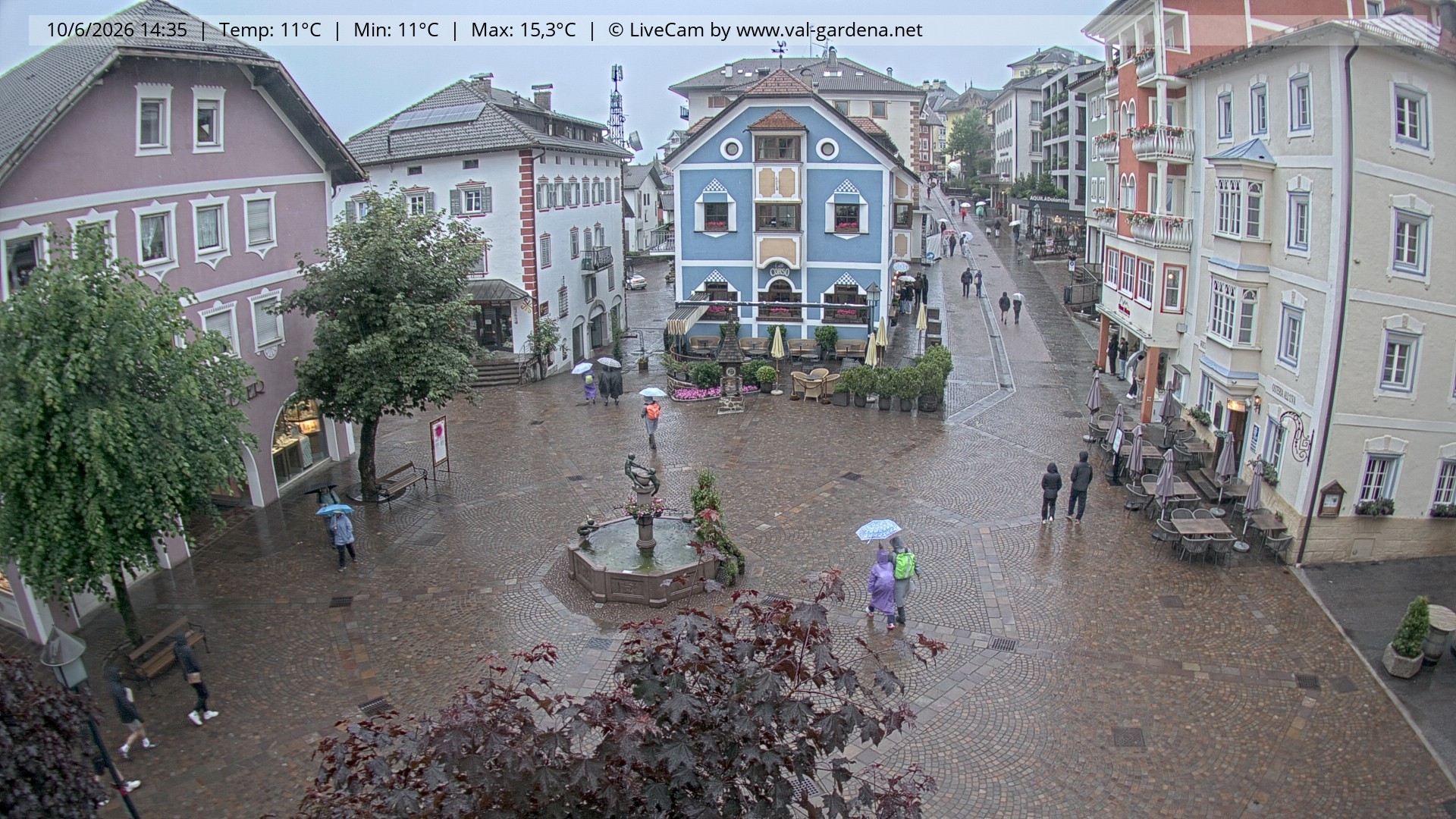 Archiv Foto Webcam St. Ulrich: Dorfzentrum