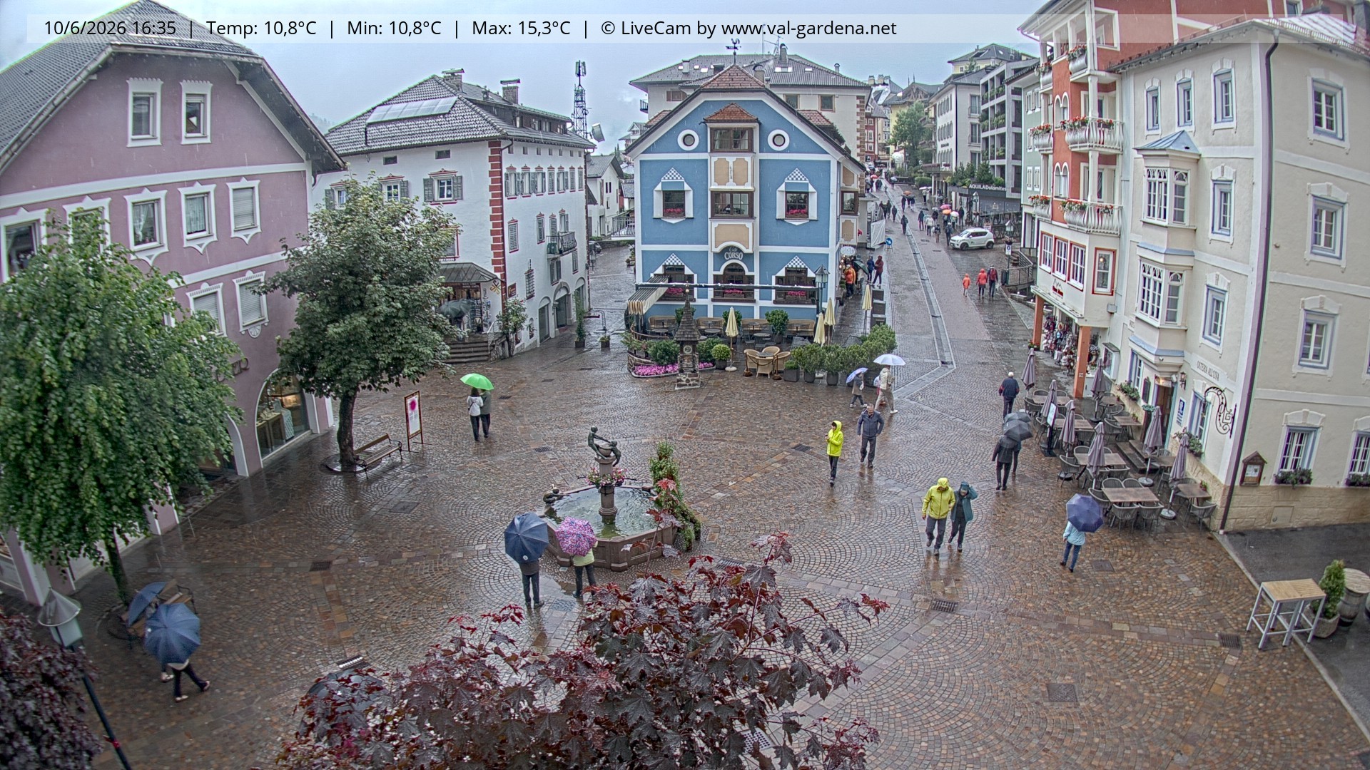 Archiv Foto Webcam St. Ulrich: Dorfzentrum
