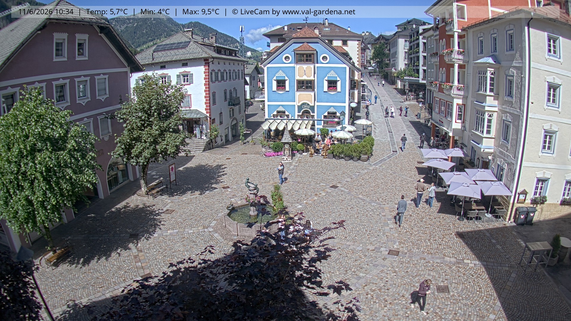 Archiv Foto Webcam St. Ulrich: Dorfzentrum