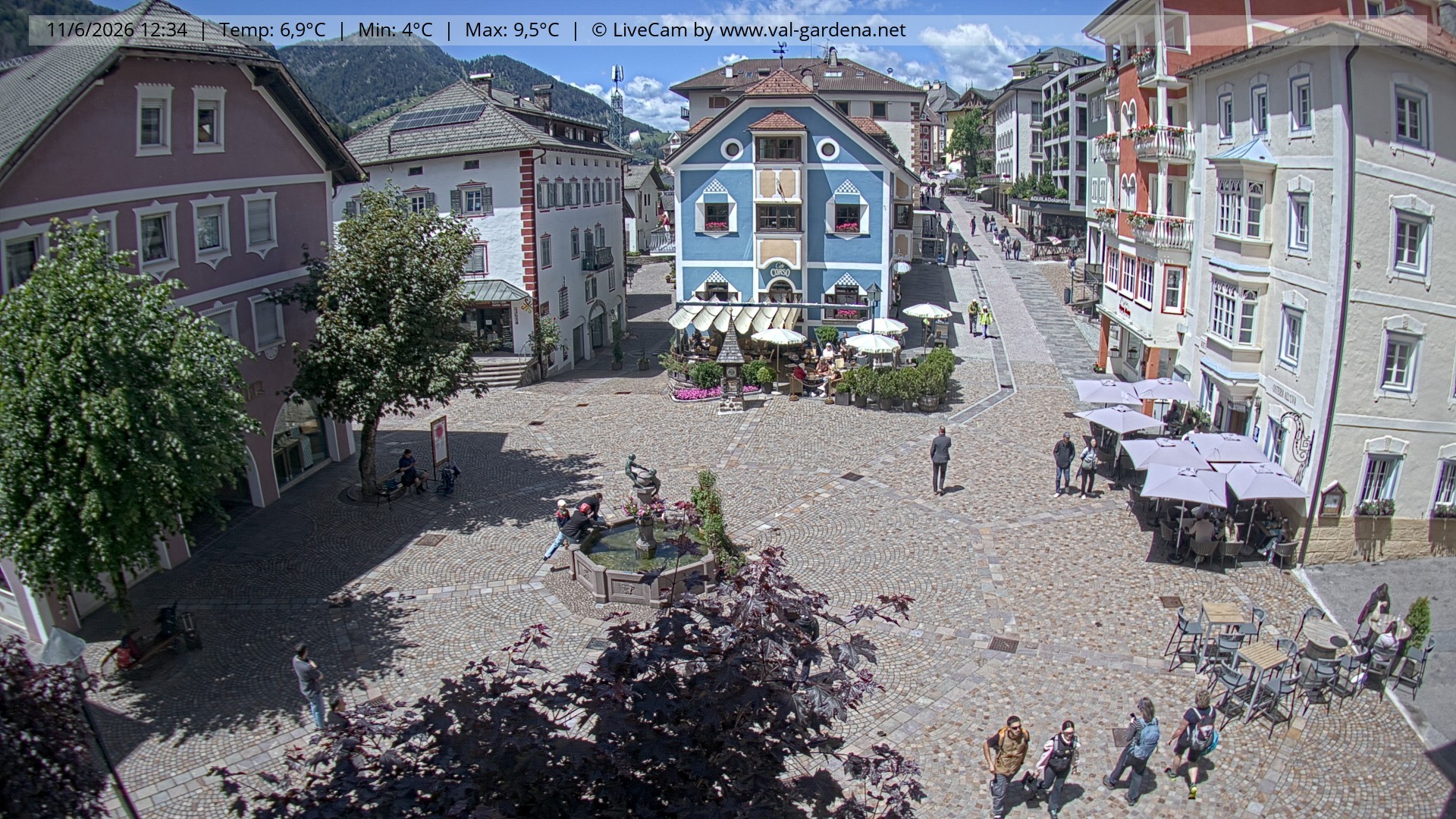 Archiv Foto Webcam St. Ulrich: Dorfzentrum