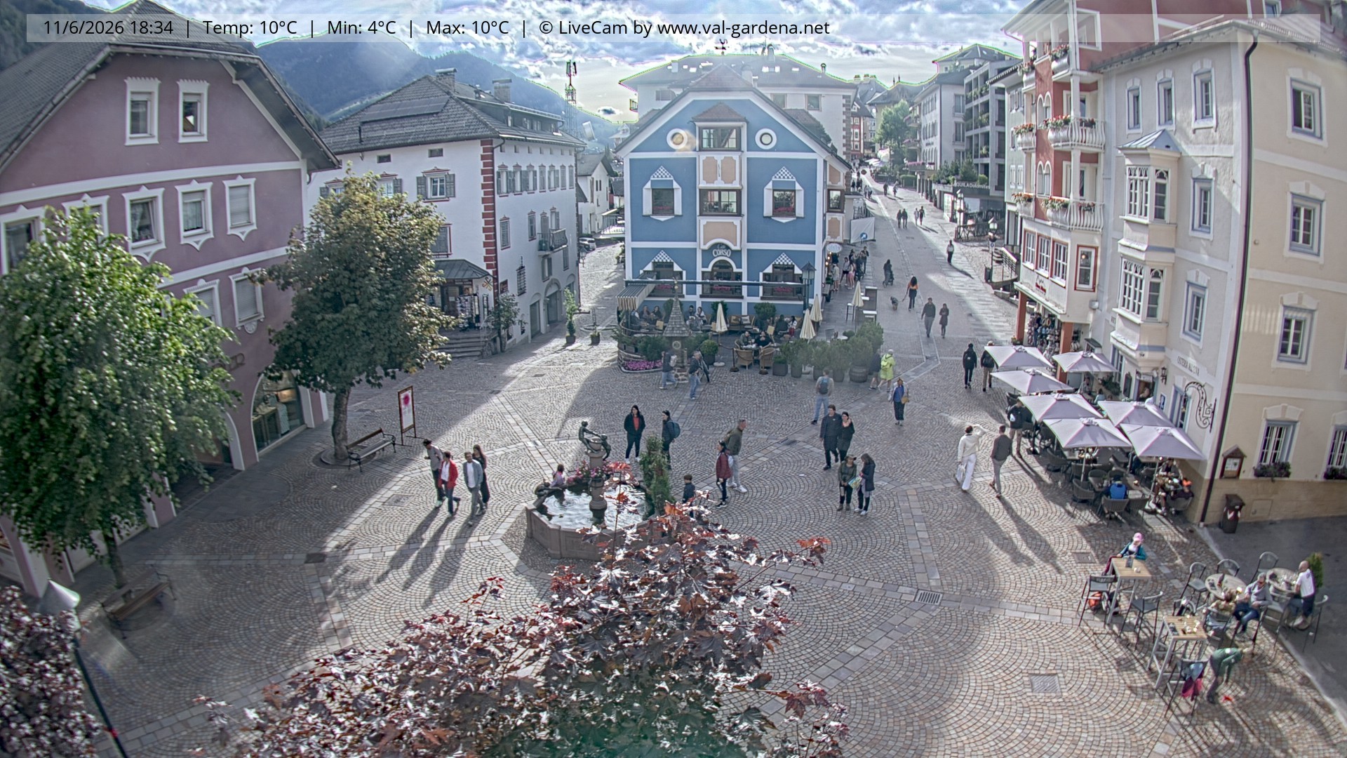 Archiv Foto Webcam St. Ulrich: Dorfzentrum