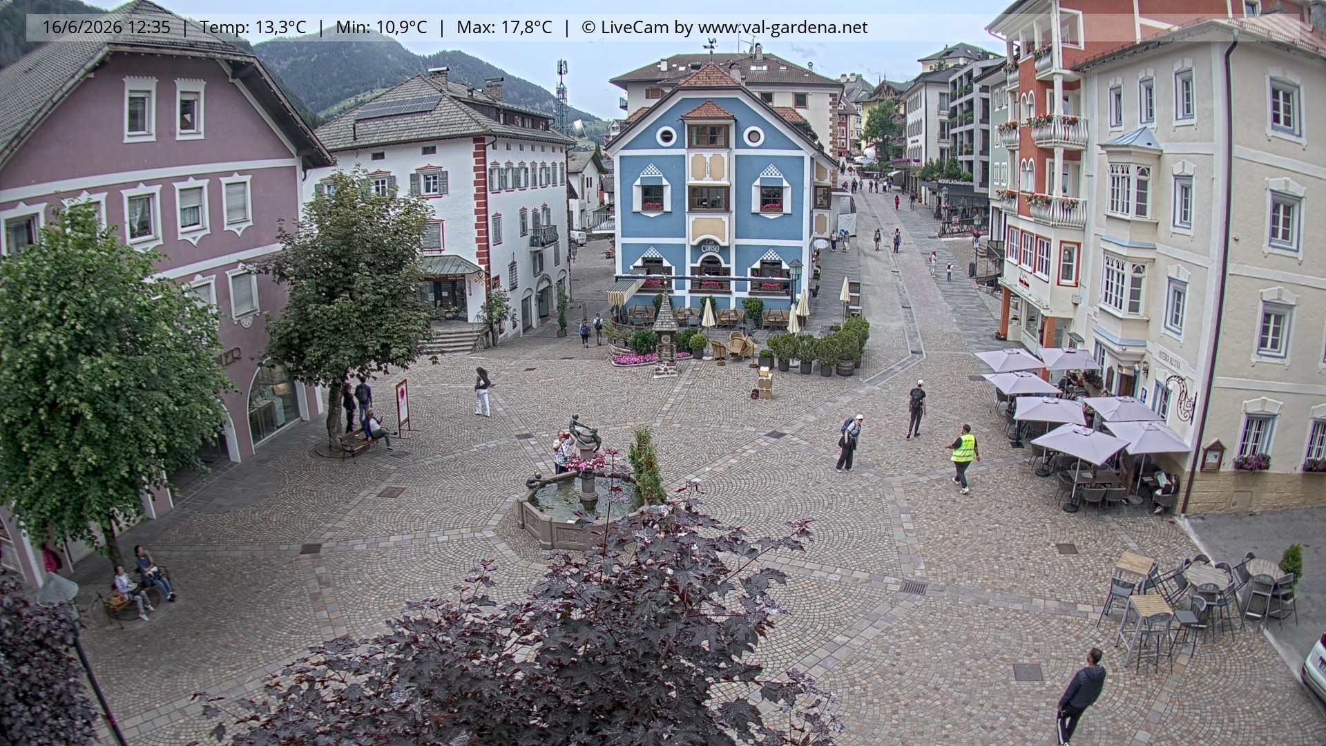 Archiv Foto Webcam St. Ulrich: Dorfzentrum