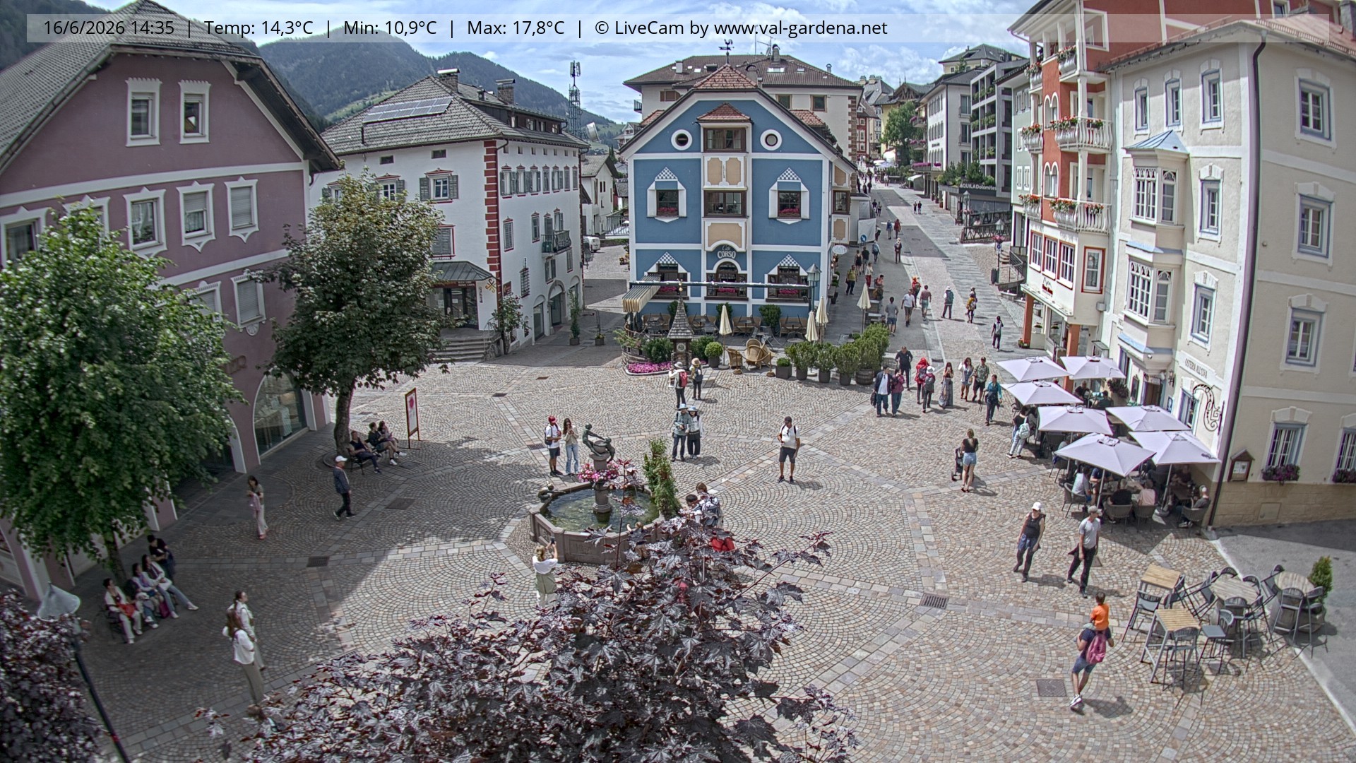 Archiv Foto Webcam St. Ulrich: Dorfzentrum