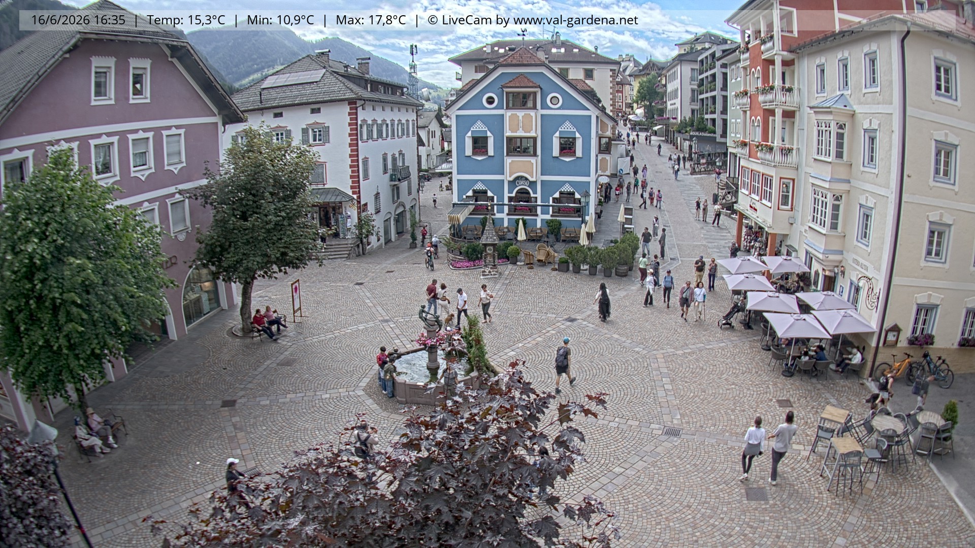 Archiv Foto Webcam St. Ulrich: Dorfzentrum