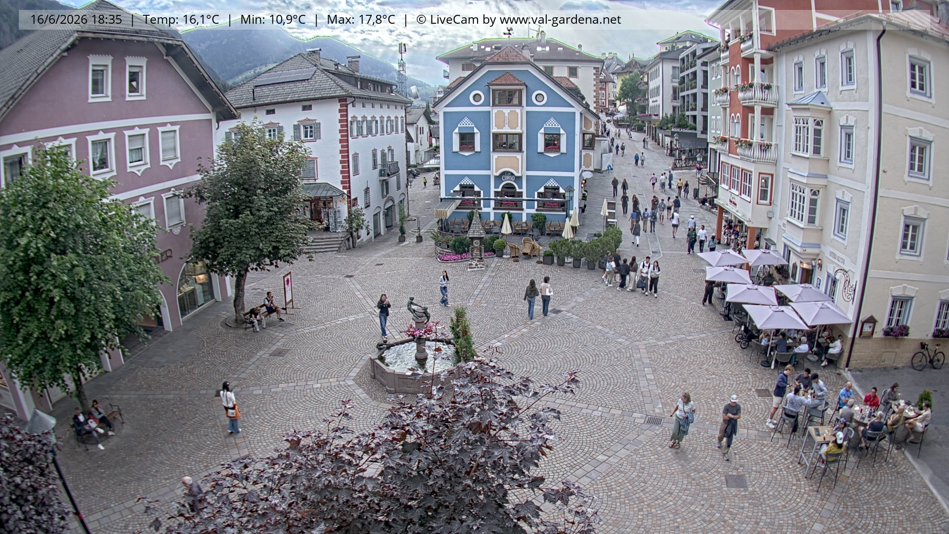 Archiv Foto Webcam St. Ulrich: Dorfzentrum