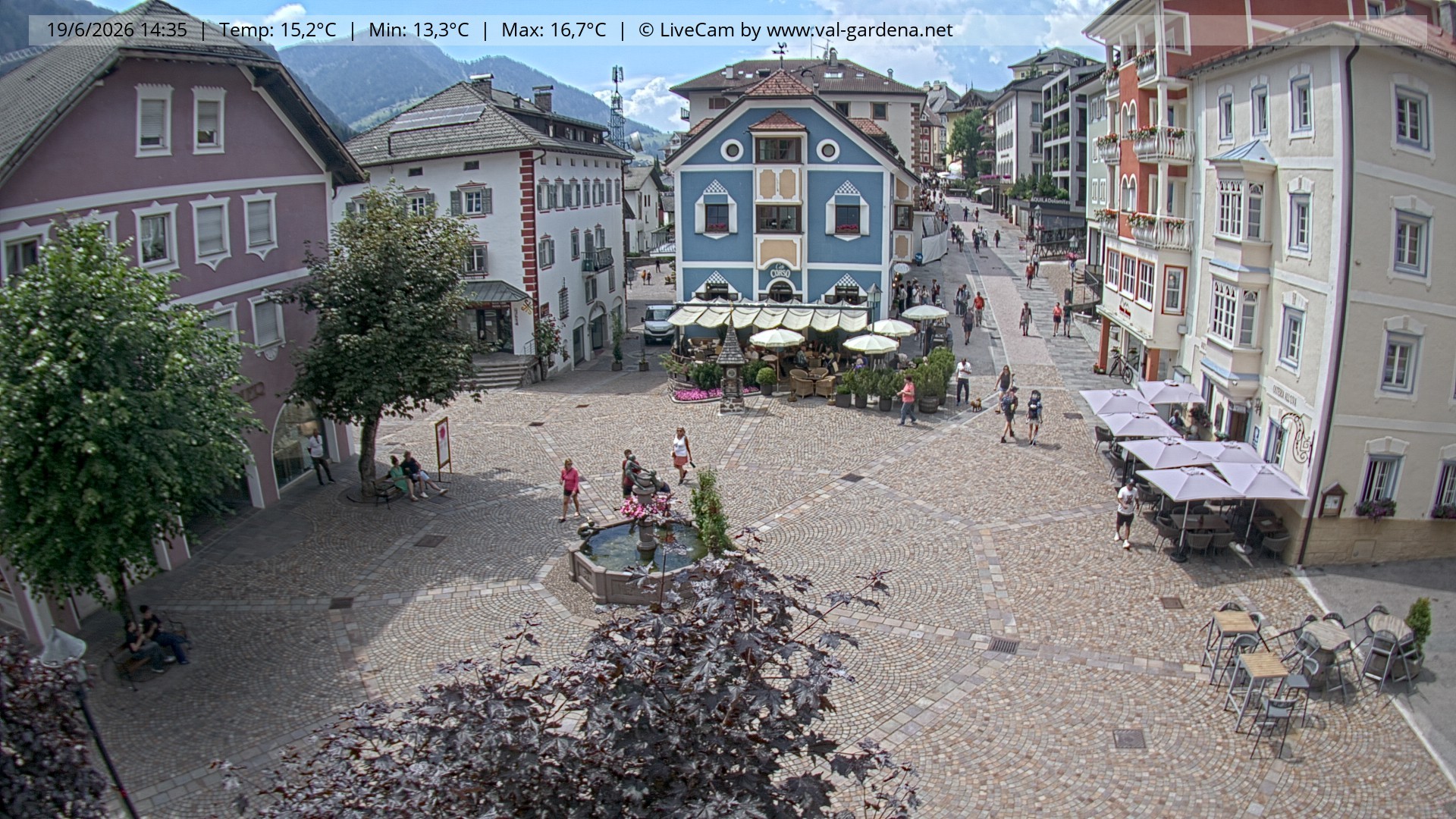 Archiv Foto Webcam St. Ulrich: Dorfzentrum