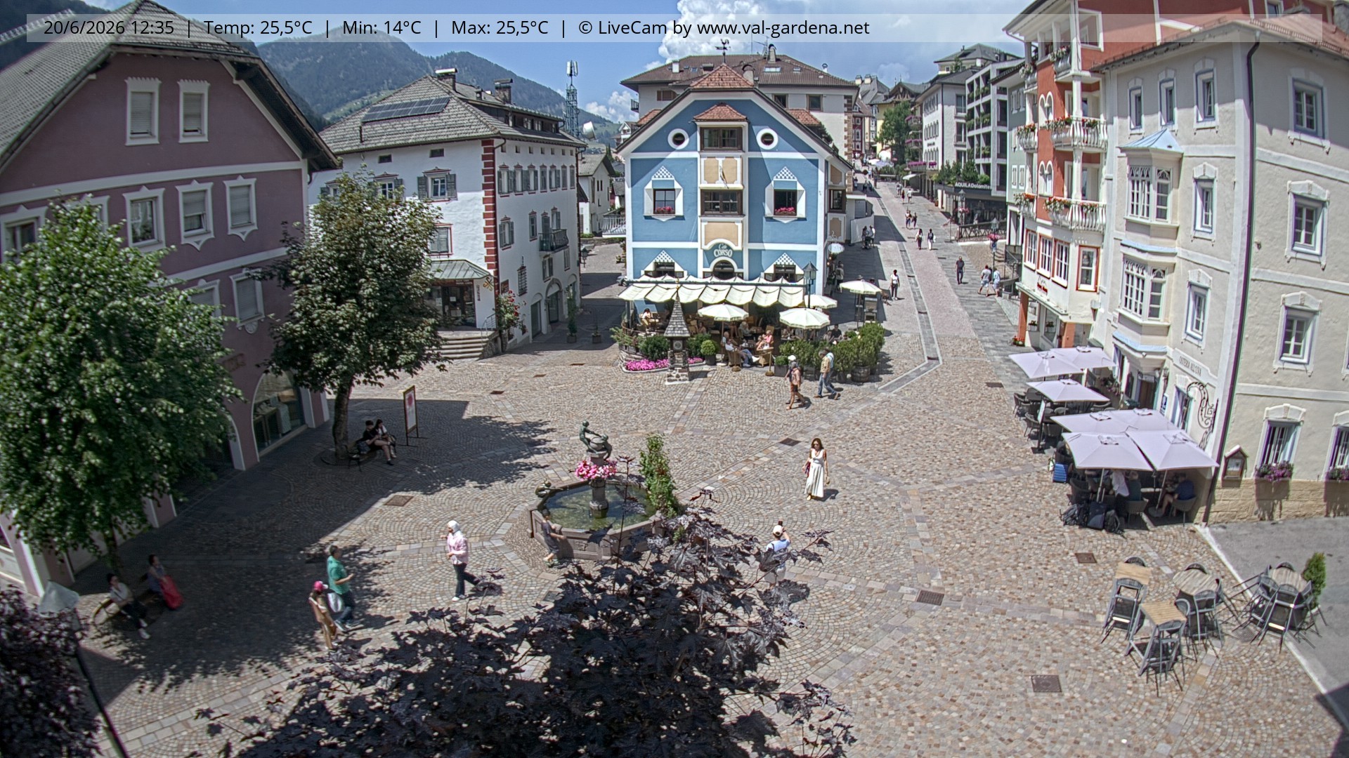 Archiv Foto Webcam St. Ulrich: Dorfzentrum